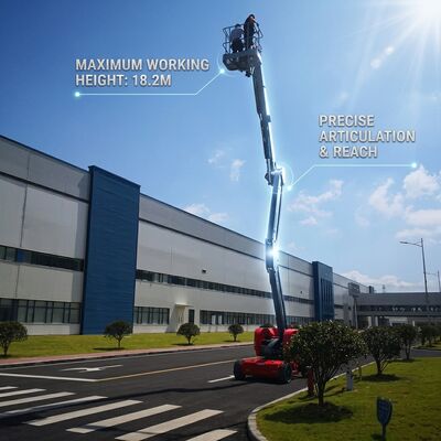 12m Electric Articulated Boom Lift GTHZ120 Compact Self Propelled Aerial Work Platform 200kg CE Certified